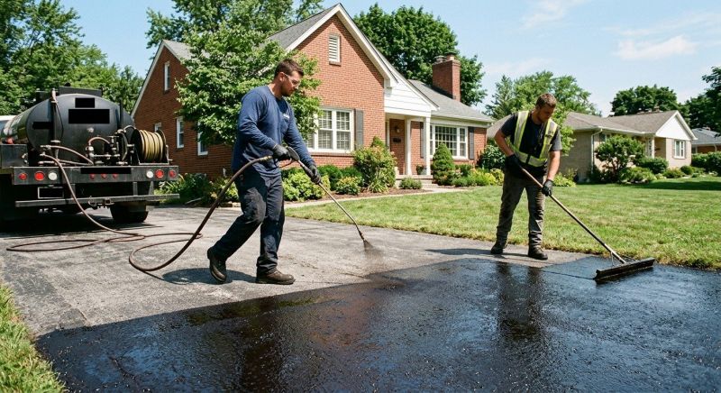 Hot Tar Driveway Sealing in Fort Collins, CO